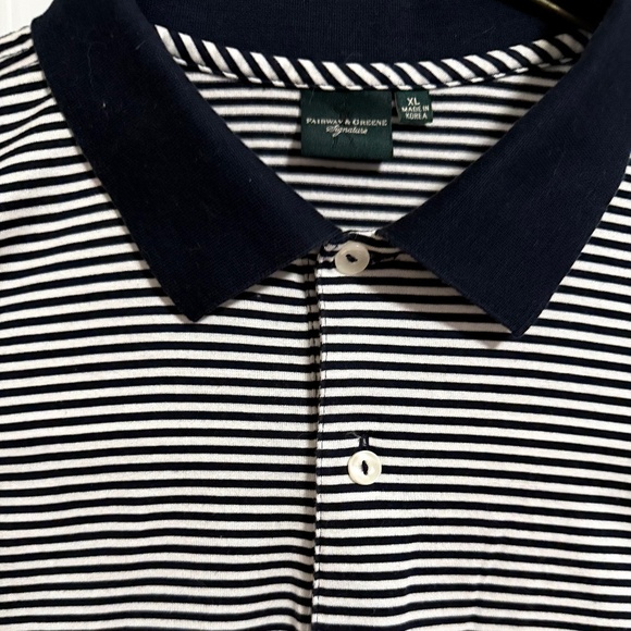 Fairway & Greene Men's Polo SZ XL Stripped Cotton Golf Athleisure Sporty - Picture 4 of 4